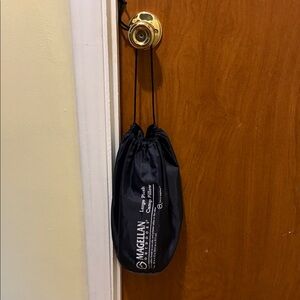 Magellan Outdoors Navy & Charcoal Drawstring Bag